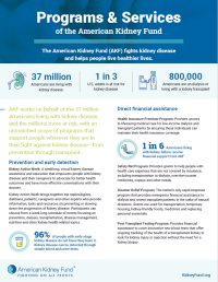 Programs And Services Offered By The American Kidney Fund | American ...